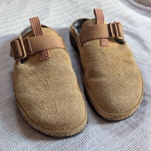 Chaco Tan Suede Slip-On Sandals